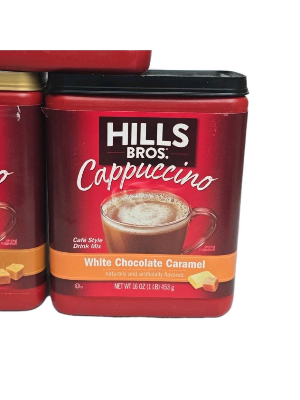 Hills Bros Instant Cappuccino Mix LOT OF 3 VARIETY PACK 16/14 Oz Vanilla Caramel - Picture 3 of 6